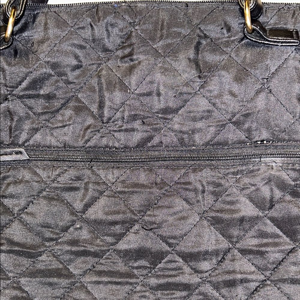 Black Quilted Lightweight Duffle Bag - Picture 6 of 8